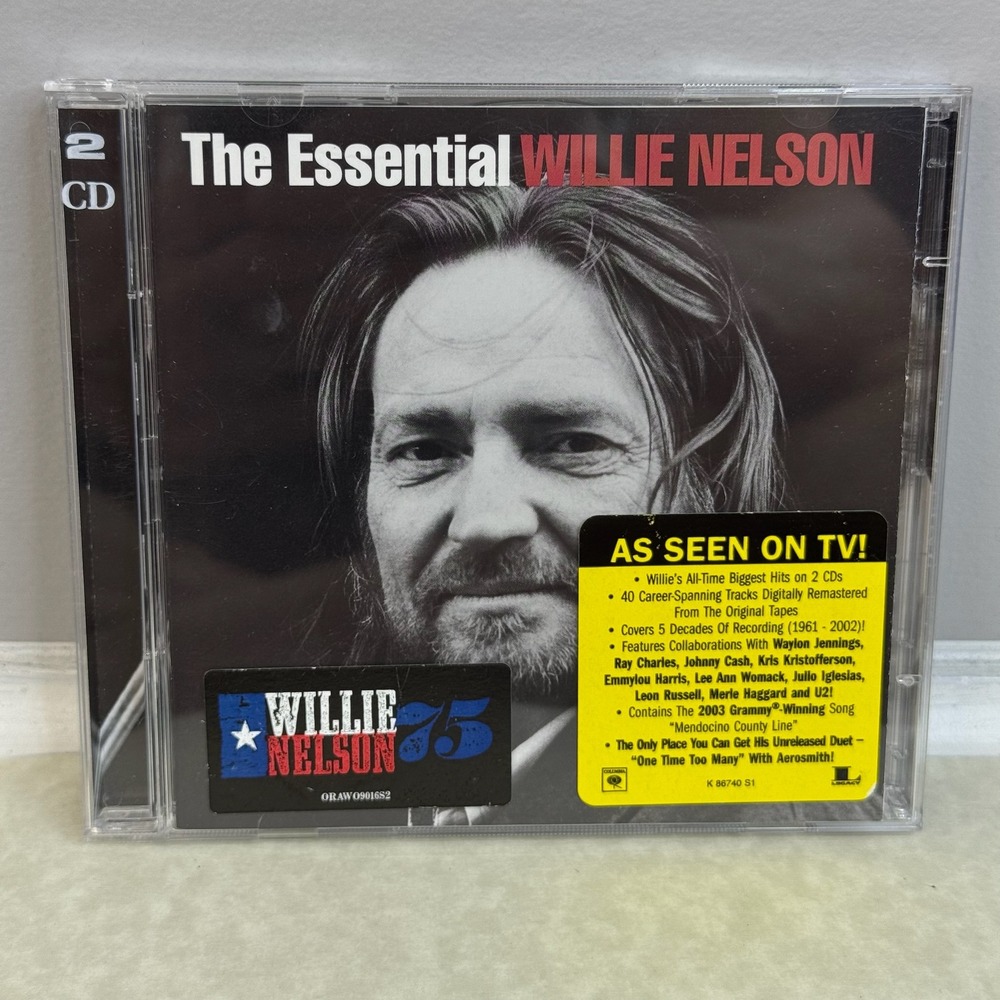 The Essential Willie‎ Nelson (2 CD Set 2003 Sony) Country - 40 Songs